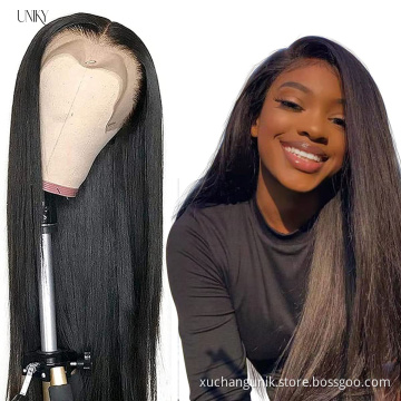 Uniky 150% 180% Density HD Lace Human Hair Wigs For Black Women,Wholesale Brazilian Virgin Hair Transparent Lace Front Wigs